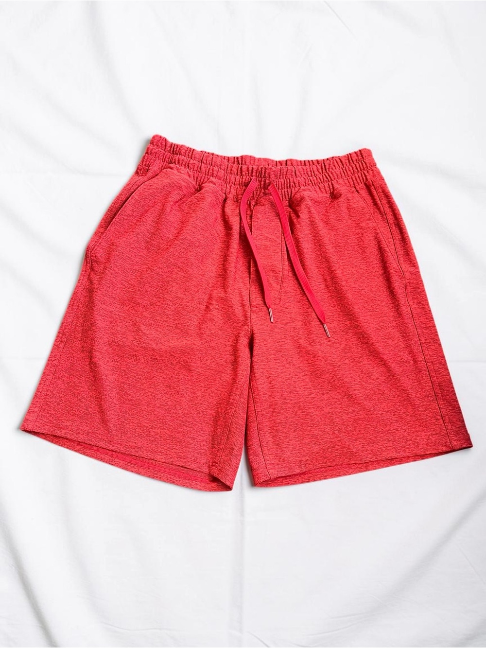 Outdoor Voices Men’s Heather Red Athletic Drawstring Shorts 7.5” Inseam Size S